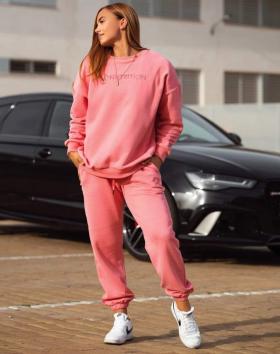M-NUTRITION Sports Wear Comfy Sweatshirt, Rose Pink