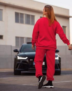 M-Sportswear Outlet Comfy Sweatpants, Pure Red