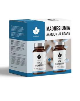 Puhdistamo Tuplapakkaus: Magnesiumia Aamuun & Iltaan