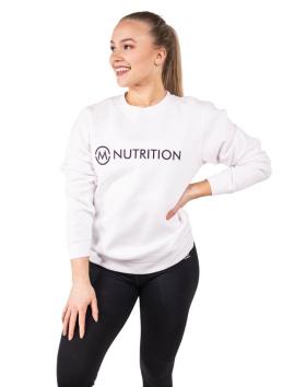 M-Nutrition College Shirt, White, Black Logo