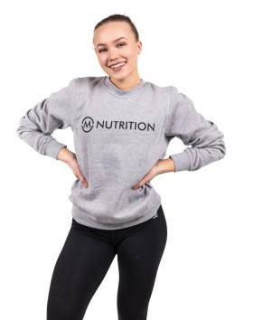 M-Nutrition College Shirt, Grey, Black Logo
