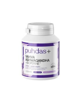 Puhdas+ Vahva Ashwagandha + Bioperine®, 60 kaps.