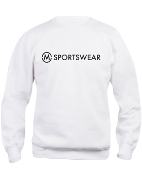 M-Sportswear White Sweatshirt with black logo