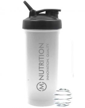 M-Nutrition Shaker with blending ball, 1 l, Transparent