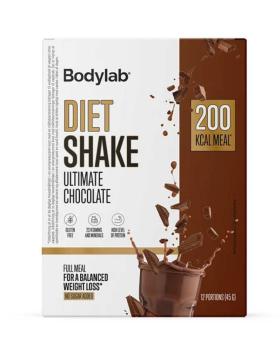 Bodylab Diet Shake, 12 x 45 g, Ultimate Chocolate