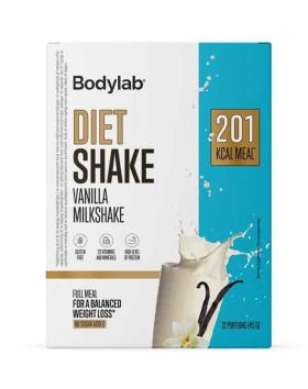 Bodylab Diet Shake, 12 x 45 g, Vanilla Milkshake (päiväys 3/24)