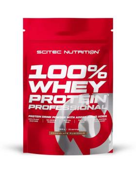 SCITEC 100% Whey Protein Professional 1 kg (Bag), Chocolate
