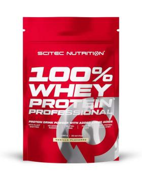 SCITEC 100% Whey Protein Professional 1 kg (Bag), Vanilla